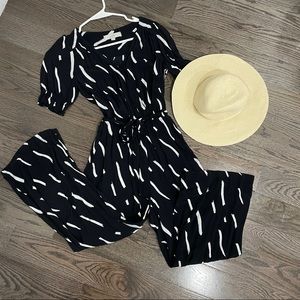 Loft black jumpsuit with pocket